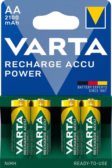 Varta oplaadbare batterij Accu Power AA, blister van 4 stuks