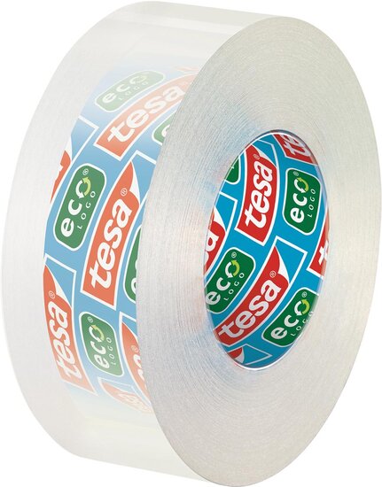 Tesafilm eco &amp; clear ecoLogo, ft 19 mm x 33 m, toren van 8 rolletjes