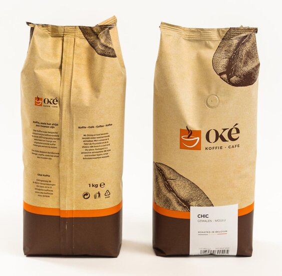 Ok&eacute; koffie, gemalen, zak van 1 kg, Chic