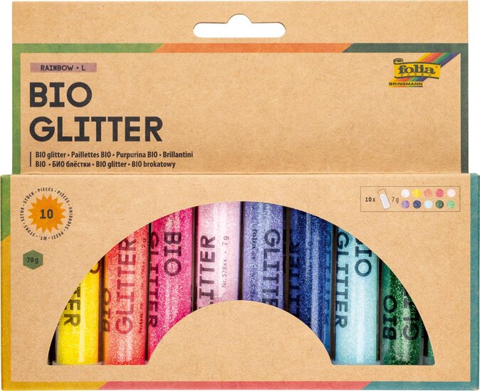 Folia Bio glitterset Rainbow &quot;L&quot;