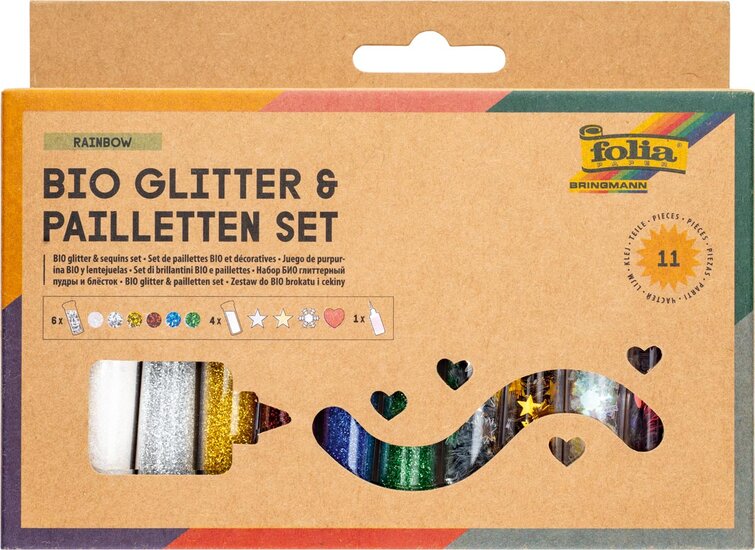 Folia Bio glitterset &amp; Pailletten set