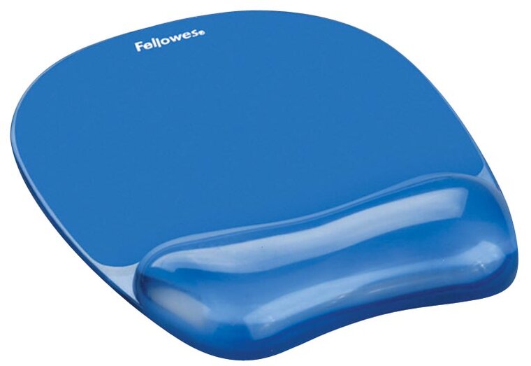 Fellowes Crystals Gel muismat met polssteun, blauw