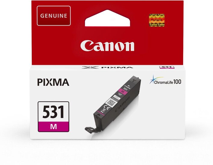 Canon inktcartridge CLI-531, 515 pagina&#039;s, OEM 6120C001, magenta