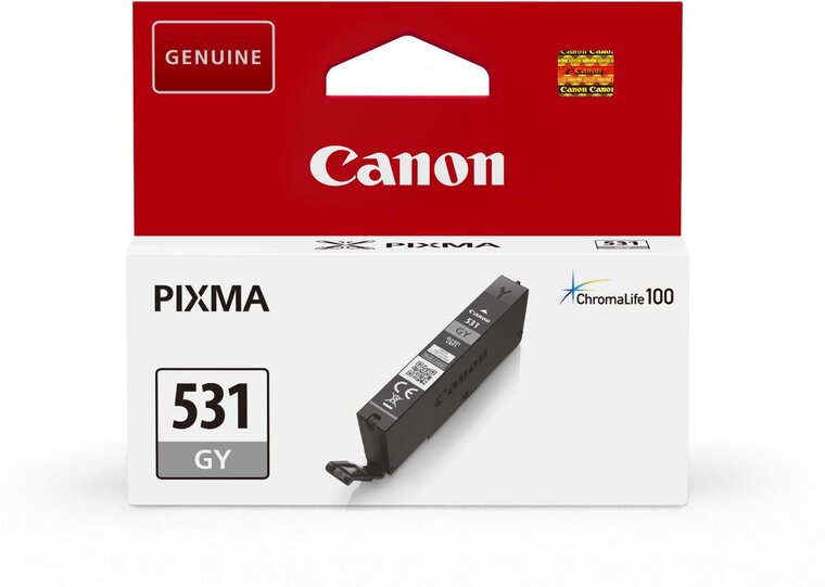 Canon inktcartridge CLI-531, 515 pagina&#039;s, OEM 6122C001, grijs