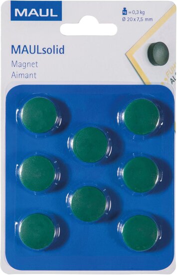 MAUL magneet Solid 20mm trekkracht 300gr blister 8 groen