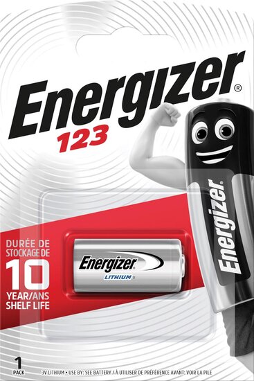 Energizer batterij Photo Lithium 123, op blister