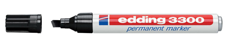 Edding permanent marker e-3300 zwart (op blister)