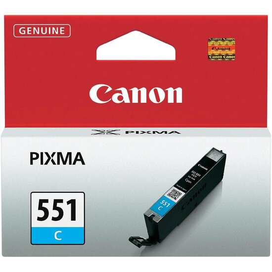 Canon inktcartridge CLI-551C, 332 pagina&#039;s, OEM 6509B001, cyaan