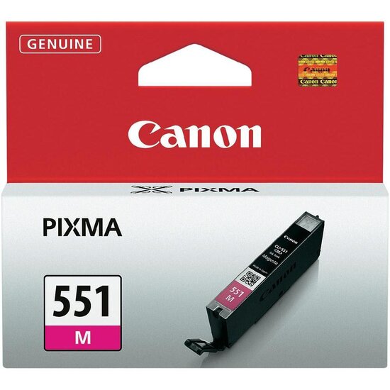 Canon inktcartridge CLI-551M, 319 pagina&#039;s, OEM 6510B001, magenta