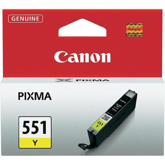 Canon inktcartridge CLI-551Y, 344 pagina&#039;s, OEM 6511B001, geel