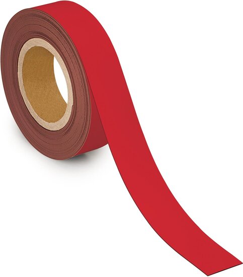 MAUL magnetisch etiketband beschrijf- en wisbaar, 10mtx40mm, rood