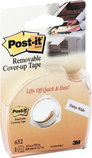 Post-it correctietape 8 mm met afroller, op blister