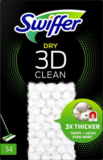 Swiffer Dry 3D Clean navulling, pak van 14 stuks