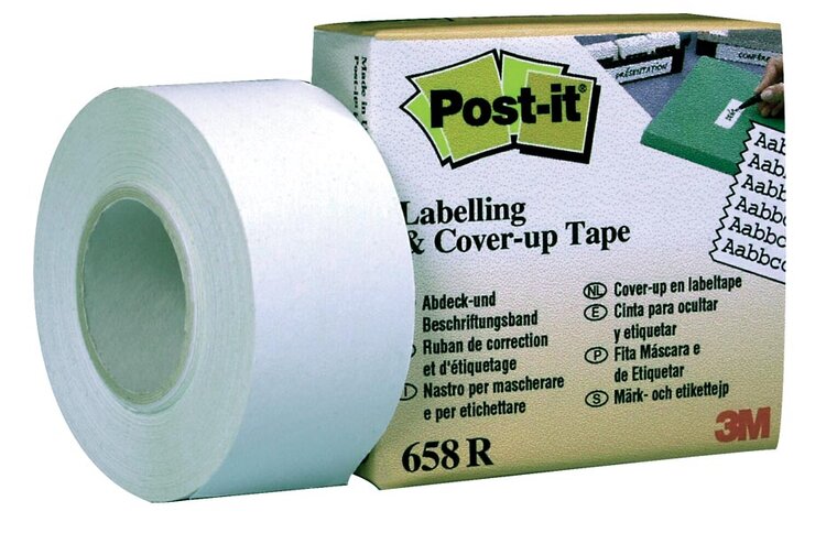 Post-it correctietape 25 mm met afroller, op blister