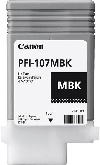 Canon inktcartridge PFI-107, 130 ml, OEM 6704B001, mat zwart