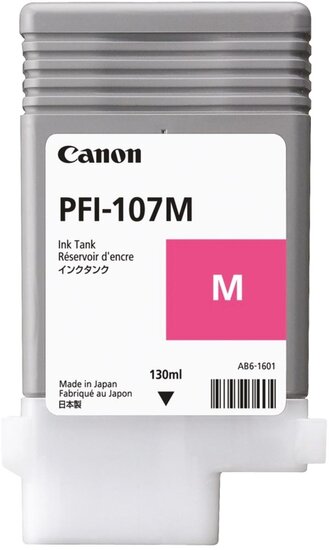 Canon inktcartridge PFI-107, 130 ml, OEM 6707B001, magenta