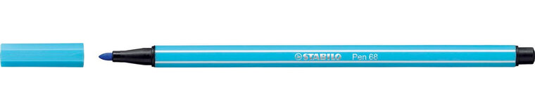 STABILO Pen 68 viltstift, azuurblauw