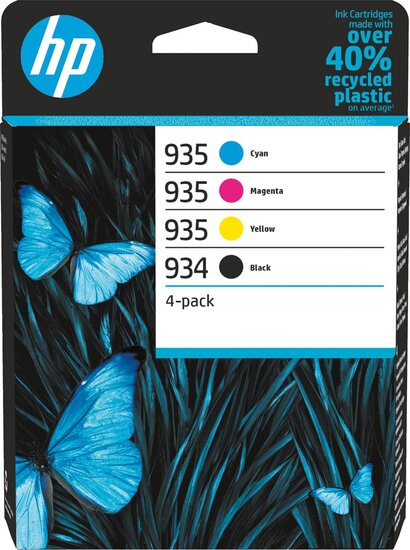 HP inktcartridge 934 en 935, 400 pagina&#039;s, OEM X4E14AE, 4 kleuren