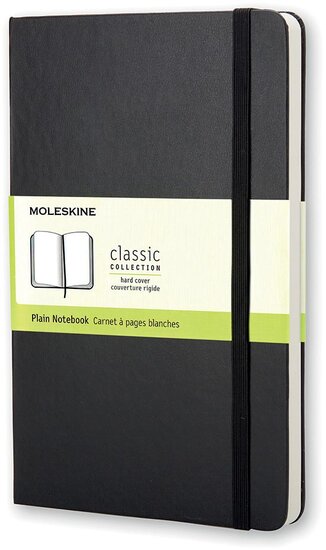 Moleskine notitieboek, ft 9 x 14 cm, effen, harde cover, 192 bladzijden, zwart