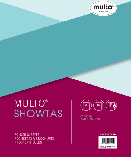 Multo geperforeerde showtas ft A5, 17-gaatsperforatie, glashelder