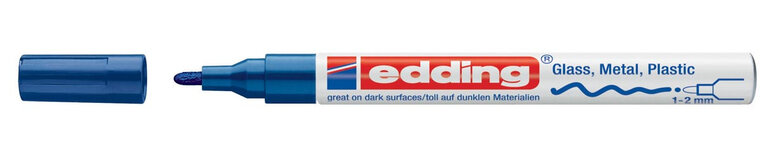 Edding glanslakmarker e-751 CR blauw