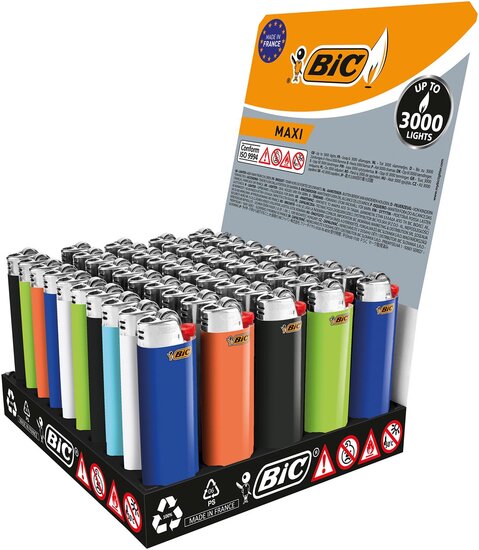 BIC J26 Maxi aansteker standaard tray x50