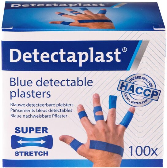 Detectaplast Elastic textielpleister, assorti afmetingen, pak van 100 stuks