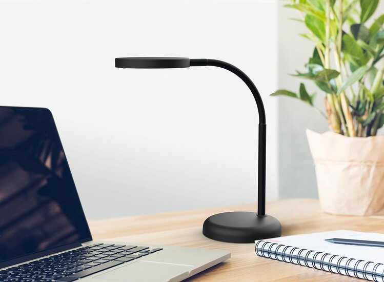 MAUL bureaulamp LED Joy op voet, warmwit licht, zwart