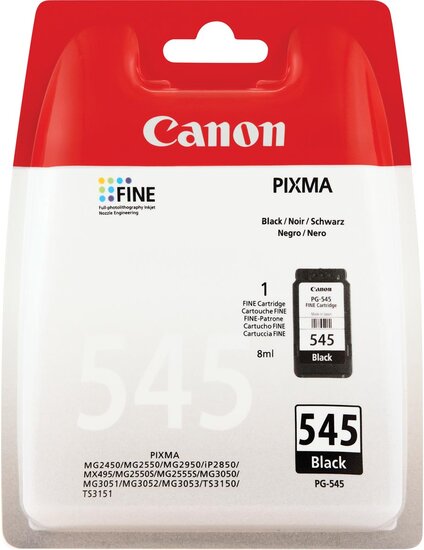 Canon inktcartridge PG-545, 180 pagina&#039;s, OEM 8287B001, zwart