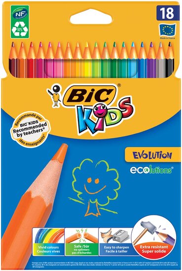 Bic Kids kleurpotlood Ecolutions Evolution, doos van 18 stuks