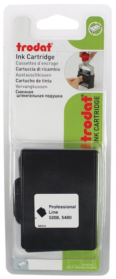 Trodat vervangkussen zwart, voor stempel 5480/5208, blister met 2 stuks