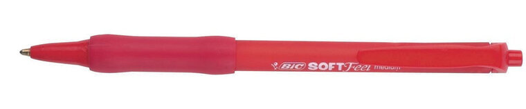 Bic balpen Soft Feel Clic Grip rood