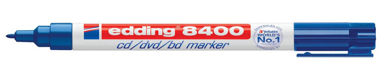 Edding permanent marker voor CD/DVD/BD e-8400 blauw