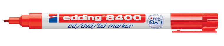 Edding permanent marker voor CD/DVD/BD e-8400 rood