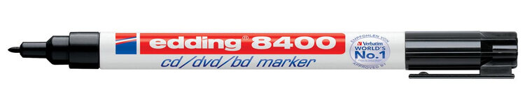 Edding permanent marker voor CD/DVD/BD e-8400 zwart