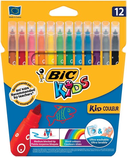 Bic viltstift Kid Couleur 12 stiften