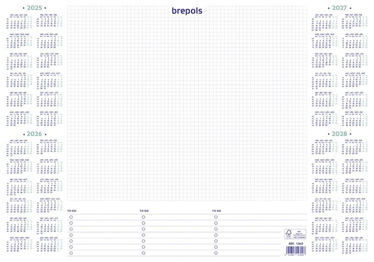 Brepols Bureau onderlegblok, 2025