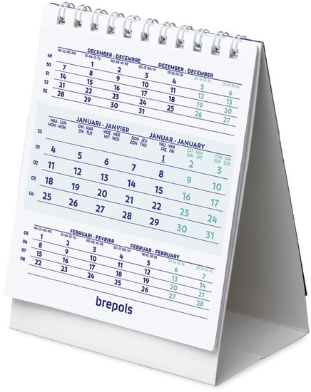 Brepols bureaukalender, staand, 2025