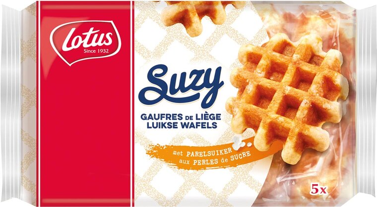 Lotus Suzy luikse wafel, 50 g, pak van 5 stuks