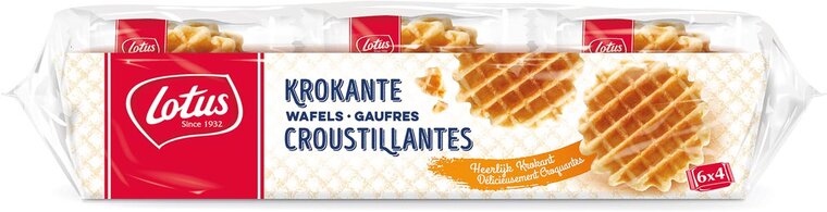 Lotus krokante wafel, 36 g, pak van 6 x 4 stuks