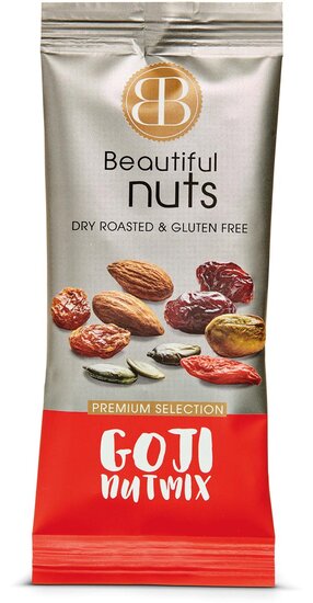 Beautiful Nuts noten, zakje van 50 g, Goji Mix