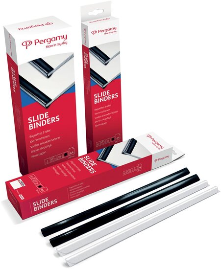 Pergamy klemstrips, pak van 100 stuks, 6-8 mm, zwart