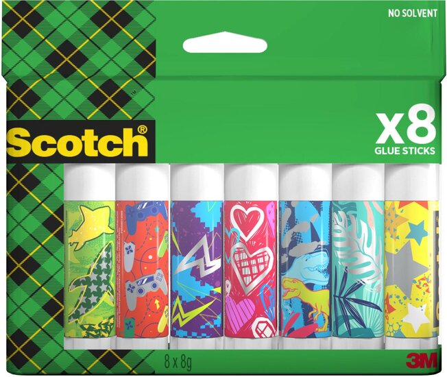 Scotch plakstift 8 g, pak van 8 stiften