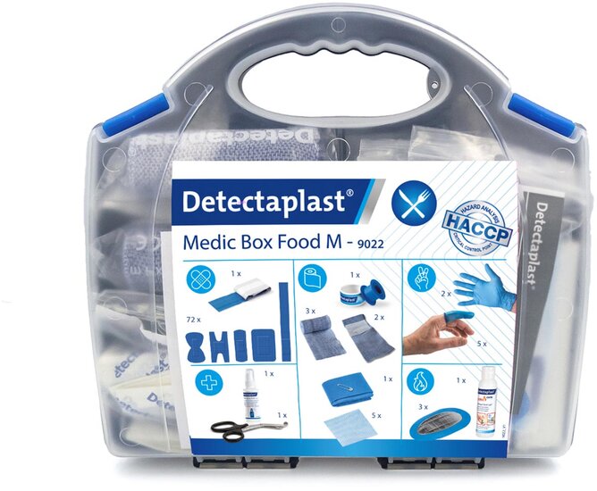 Detectaplast EHBO-koffer Medic Box Food Horeca, HACCP inhoud tot 10 personen