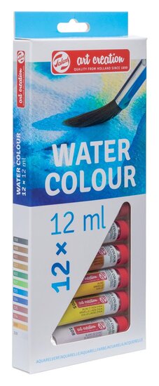 Talens Art Creation aquarelverf tube van 12 ml, set van 12 tubes in geassorteerde kleuren