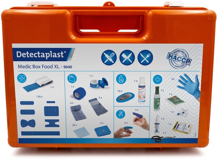 Detectaplast EHBO-koffer Medic Box Food XL, HACCP inhoud tot 30 personen