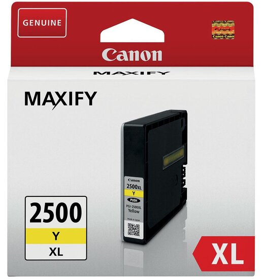 Canon inktcartridge PGI-2500XL, 1.760 pagina&#039;s, OEM 9267B001, geel