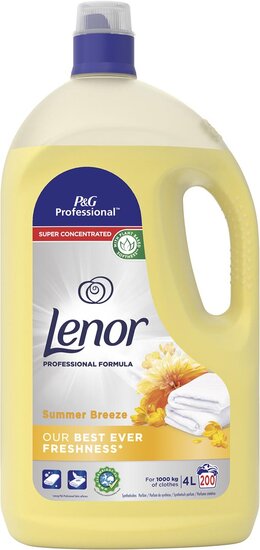 Lenor Professional wasverzachter summer breeze, fles van 4 l