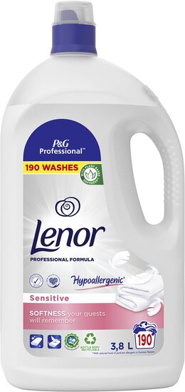 Lenor Professional wasverzachter sensitive, fles van 3,8 l