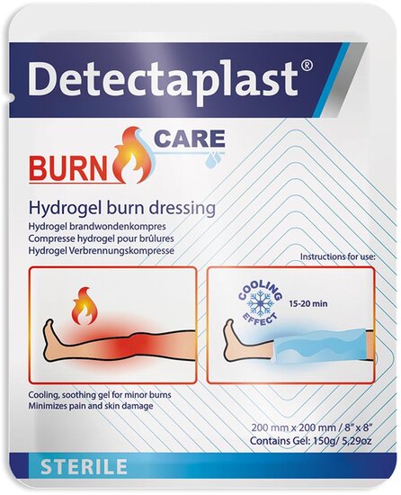 Detectaplast Burn Care hydrogel compres voor brandwonden, ft 20 x 20 cm